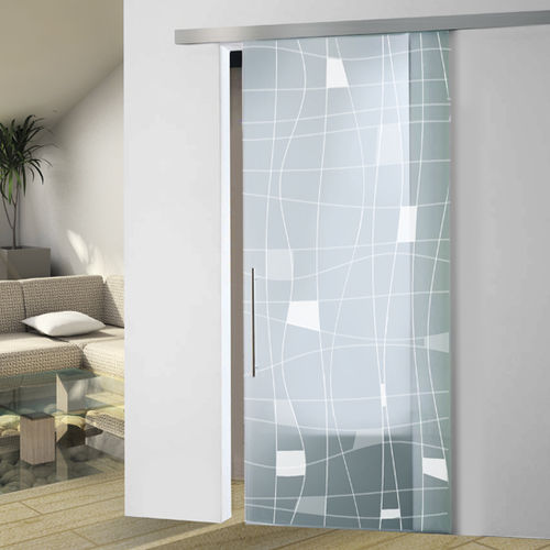 Tür für Innenbereich - SV-SELFCLOSE X110 - SAHECO - Glas / Schiebe / Glas