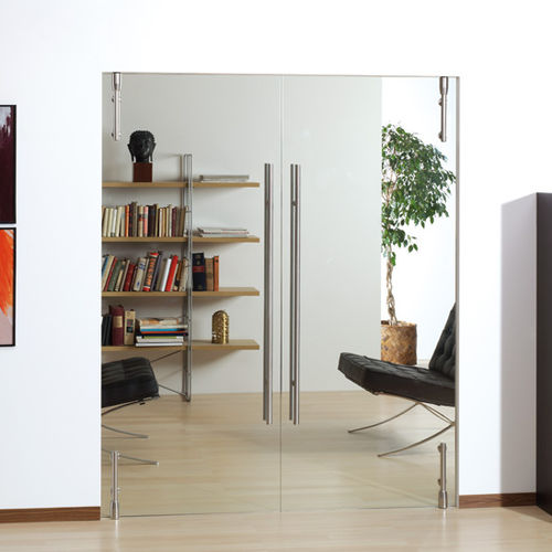 Tür für Innenbereich - SV - SAHECO - Glas / einflügelig / Glas
