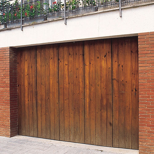 Industrie-Falttor - INDUS FOLD : SF/SM - SAHECO - Holz / halbverglast
