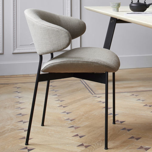 Moderner Stuhl - LUZ - more - für Wohnzimmer / für den Innenraum / Stoff