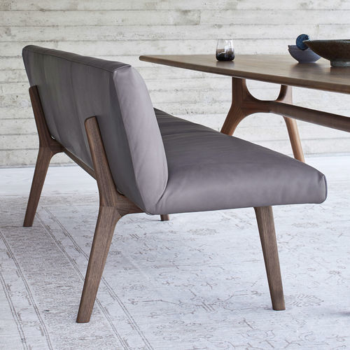 Moderne Polsterbank - NIL  - more - Stoff / Leder / Gestell aus Holz