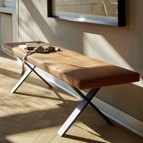 Moderne Récamiere - LAX  - more - Stoff / Leder / Edelstahl