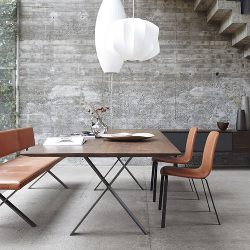 Design-Tisch - LAX Extendable - more - Stahl / Edelstahl / Holz
