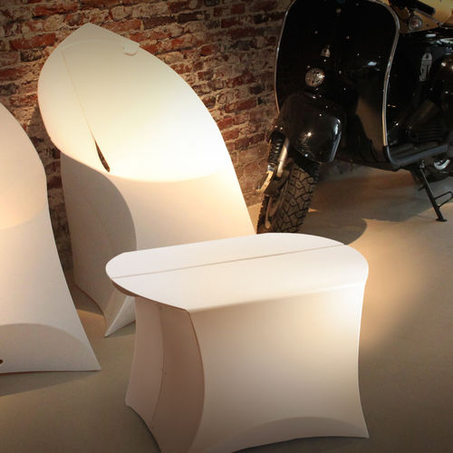 Moderner Couchtisch - Flux - Polypropylen / Gestell aus Polypropylen / oval