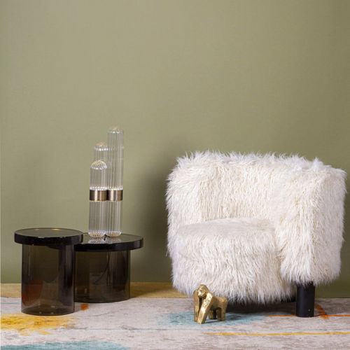Moderner Couchtisch - ALWA THREE SERIES - Pulpo - geblasenes Glas / Gestell aus Glas / rund