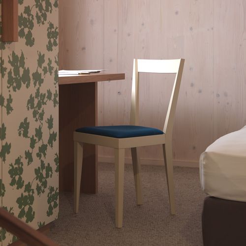 Moderner Stuhl - LIVIA 01 - L'abbate - für den Innenraum / Stoff / Sperrholz