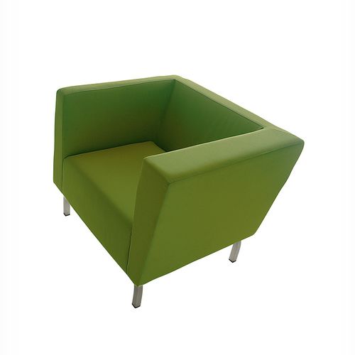 Moderner Sessel - TILT - L'abbate - Leder / Stoff / grün