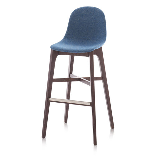 Moderner Barhocker - GOTHAM WS SG - CHAIRS & MORE - Polyurethan / Gestell aus Holz / für Gewerbegebrauch