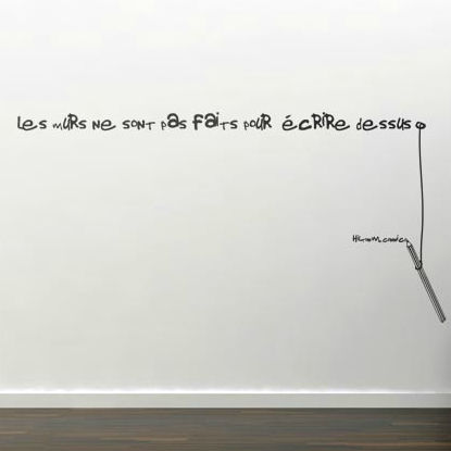 Text-Wandtattoo - LES MURS NE SONT ... - Paristic