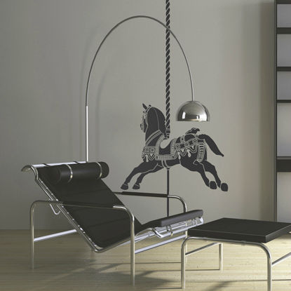Tier Wandtattoo - DECORATED WOODEN HORSE 	 - Paristic - für Kinder