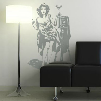 Ornament-Wandtattoo - PIN-UP 	 - Paristic - Silhouetten
