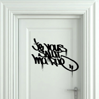 Graffiti-Wandtattoo - JE VOUS SALUE TAG - Paristic