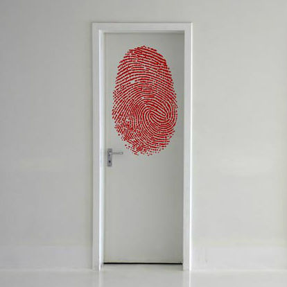 Vinyl-Wandtattoo - FINGERPRINT - Paristic - maßgefertigt / für Tür