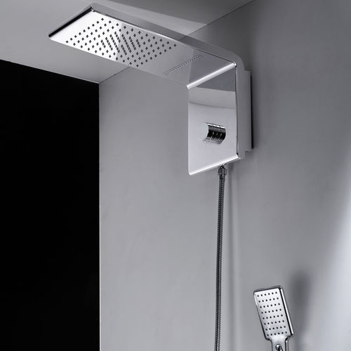 Wandmontiertes Duschsystem - I00593 - BOSSINI - modern / mit Handbrause / mit festem Brausekopf