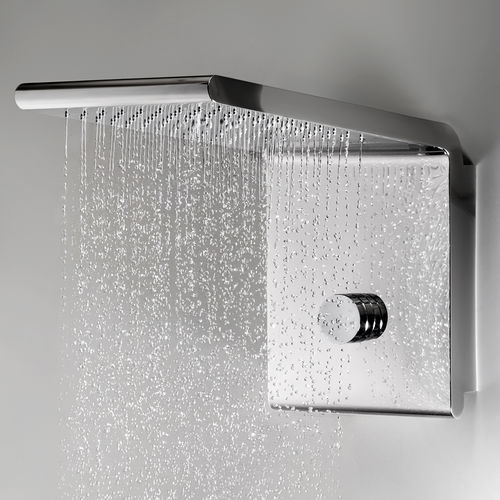 Wandmontierter Duschkopf - I00590 - BOSSINI - rechteckig / Regenstrahl / Wasserfall
