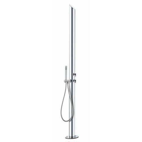 Duschsäule für Außenbereich - L00866 - BOSSINI - Edelstahl / Chromoberfläche / auf Fuß