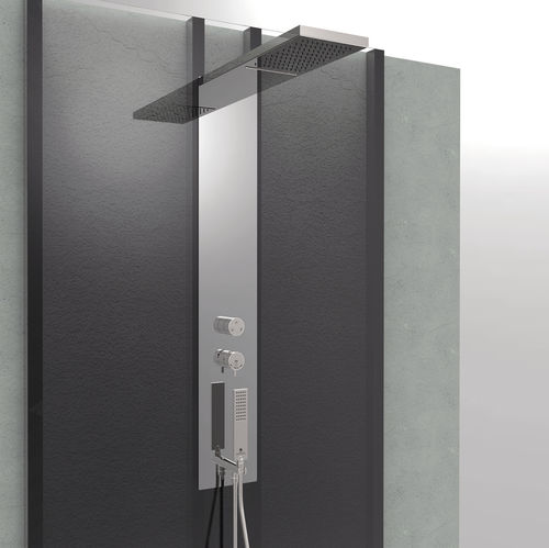 Thermostatische Duschsäule - L00928 - BOSSINI - Edelstahl / wandmontiert / modern