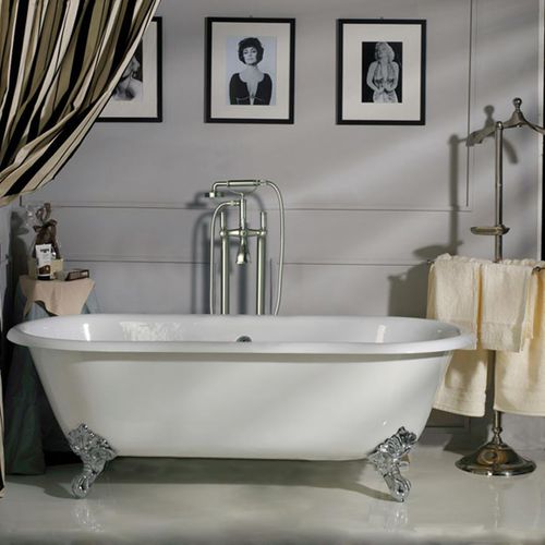 Zweigriffmischer für Badewanne - L00130 - BOSSINI - bodenstehend / verchromter Messing / für Badezimmer