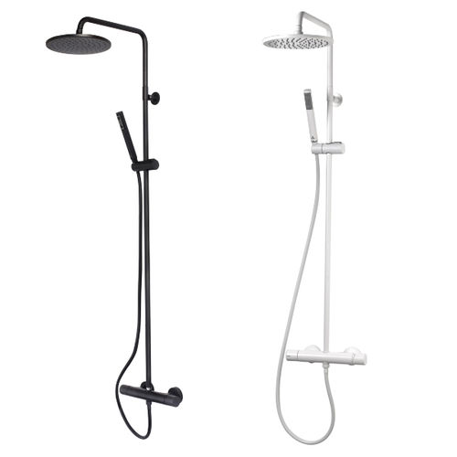 Wandmontiertes Duschsystem - L10095_073-045 - BOSSINI - modern / mit Handbrause / Regenstrahl