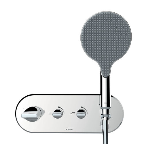 Einhebelmischer für Dusche - Z00521+Z00135 - BOSSINI - wandmontiert / thermostatisch / aus verchromtem Metall