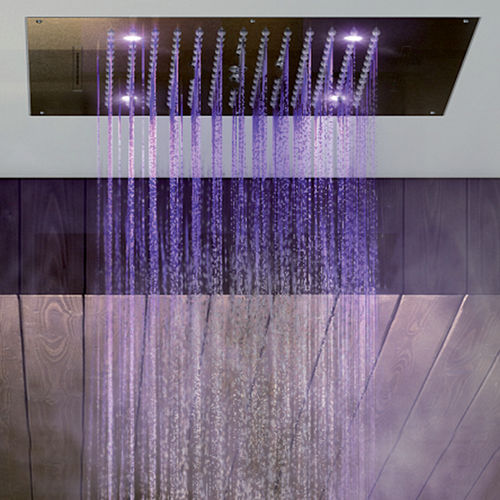 Duschkopf für Deckeneinbau - H38909 - BOSSINI - rechteckig / Wasserfall / Chromotherapie