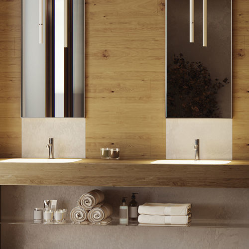 Einhebelmischer für Waschtisch - INZ203  - BOSSINI - Aufsatz / aus Edelstahl 316L / für Badezimmer