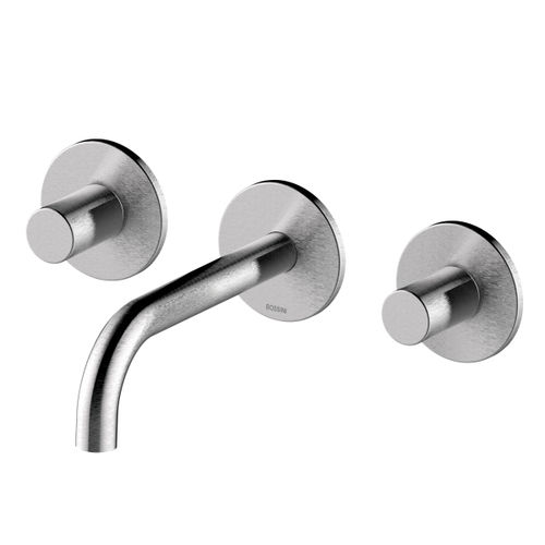 Zweigriffmischer für Waschtisch - INZ210 + INZ209 - BOSSINI - wandmontiert / Einbau / aus Edelstahl 316L