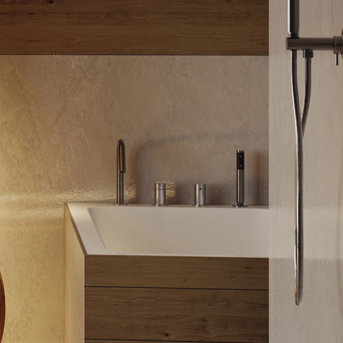 Einhebelmischer für Waschtisch - INZ228  - BOSSINI - Aufsatz / aus Edelstahl 316L / für Badezimmer