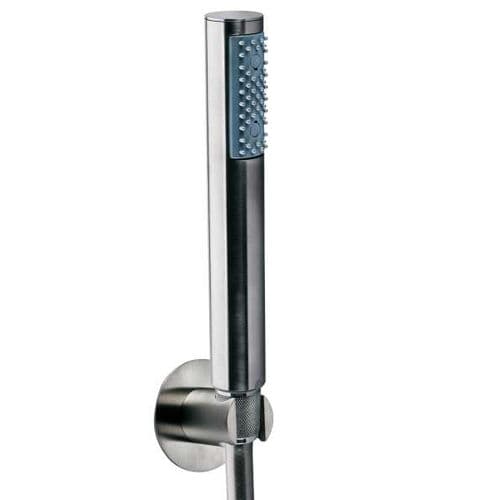 Zylinderförmige Handdusche - INC003  - BOSSINI - aus Edelstahl 316L / modern / silberfarben