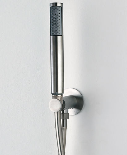 Zylinderförmige Handdusche - INC004  - BOSSINI - aus Edelstahl 316L / modern / silberfarben