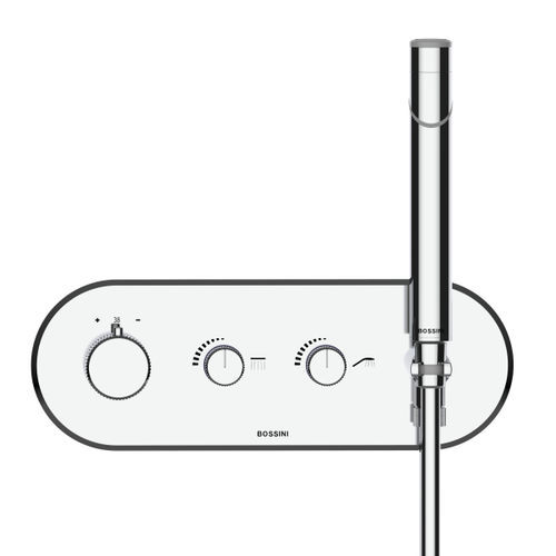 Zweigriffmischer für Dusche - Z00943 - BOSSINI - wandmontiert / thermostatisch / Zamak