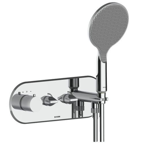 Einhebelmischer für Badewanne - Z00616 + Z00135 - BOSSINI - wandmontiert / thermostatisch / Metall