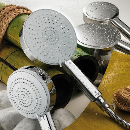 Runde Handdusche - B00170 - BOSSINI - aus verchromtem Metall / modern / silberfarben