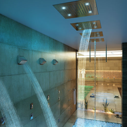 Duschkopf für Deckeneinbau - H38907 - BOSSINI - rechteckig / Wasserfall