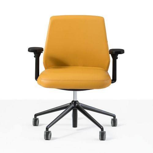Moderner Bürostuhl - BEETLE LOW - Moschella Sedute Srl - für den Innenraum / Leder / Nylon