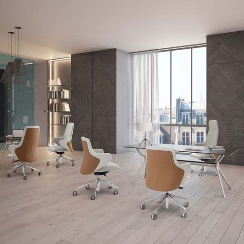 Moderner Bürosessel - DUET MEDIUM - Moschella Sedute Srl - Stoff / Stahl / Polster