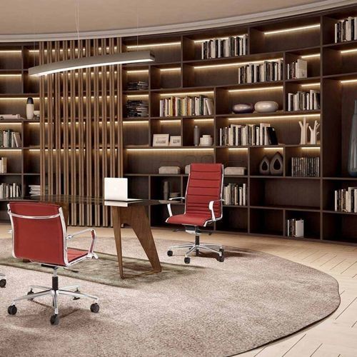 Moderner Chefsessel - SPACE SLIM - Moschella Sedute Srl - Leder / Aluminium / Stahl