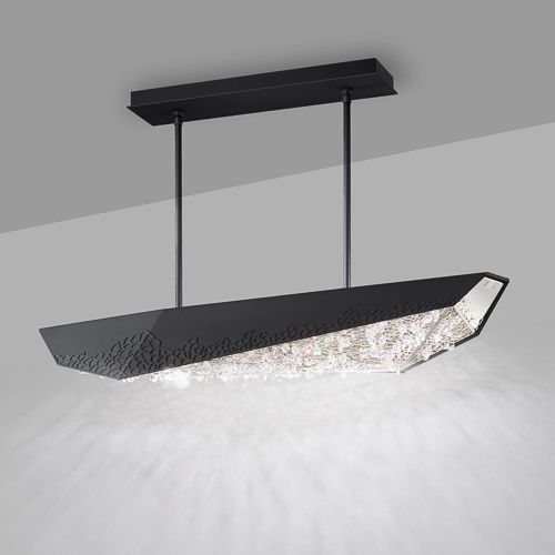 Hängelampe - GLYPH - Schonbek - Swarovski®-Kristall / modern / mit Kabel