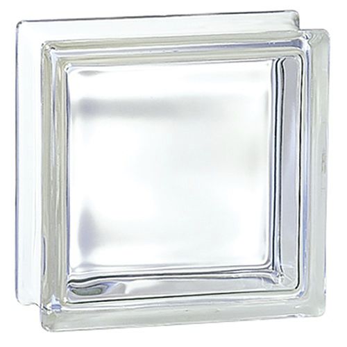Gebogener Glasbaustein - 60049 - LA ROCHERE - quadratisch / flach / satiniert