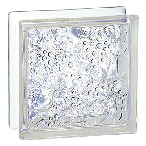 Quadratischer Glasbaustein - 60032 - LA ROCHERE - texturiert / für Fassaden / für Wand
