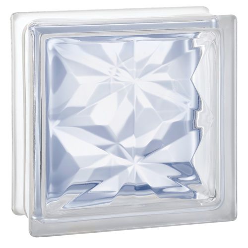 Quadratischer Glasbaustein - 60262 - LA ROCHERE - satiniert / texturiert / glatt