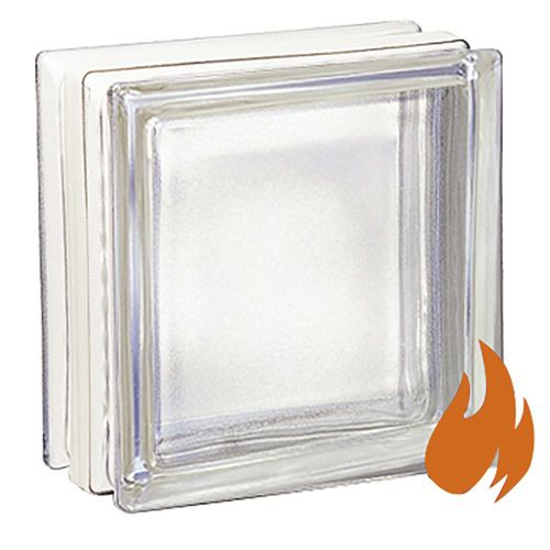 Quadratischer Glasbaustein - Briques de verre - LA ROCHERE - satiniert / für Fassaden / für Wand