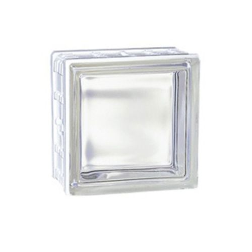 Quadratischer Glasbaustein - 60049JC - LA ROCHERE - in Ziegeloptik / satiniert / 3D
