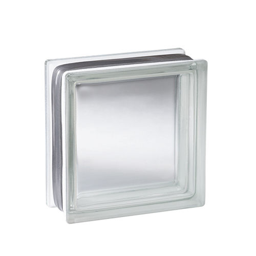 Quadratischer Glasbaustein - 60328 - LA ROCHERE - glatt / gerollt / farbig
