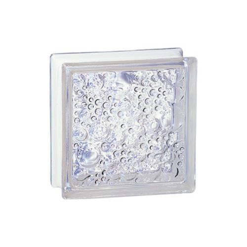 Quadratischer Glasbaustein - 60032 - LA ROCHERE - texturiert / für Fassaden / für Wand