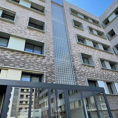Quadratischer Glasbaustein - 60007 - LA ROCHERE - texturiert / glatt / für Fassaden