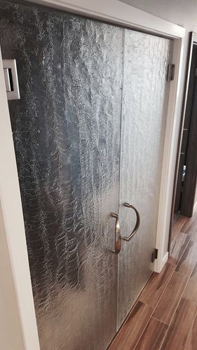 Tür für Innenbereich - ThinkGlass - Glas / einflügelig / Glas