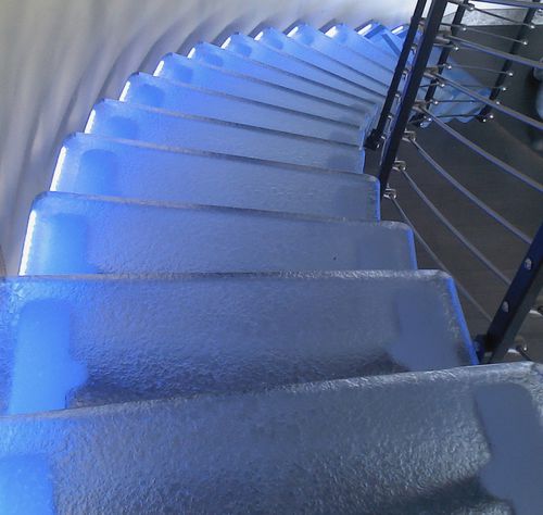 Gerade Treppe - ThinkGlass - viertelgewendelt / halbgewendelt / Wendel