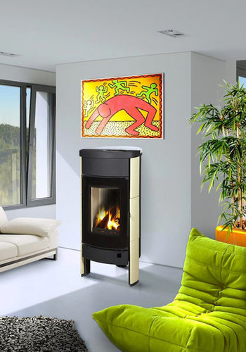 Holz-Kaminofen - OFEN 3 - LORFLAM Novadev - modern / Stahl / Keramik