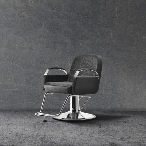 Samt-Friseurstuhl - MONARCH  - Taiwan Proud Chairs - mit Fußstütze / mit Hubhydraulik / für Gewerbegebrauch